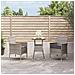 Set Bistrò da Giardino 3 pz con Cuscini in Polyrattan Grigio - Foto miniatura 6