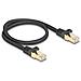 Cavo di rete RJ45 con rivestimento intrecciato Cat. 6A S /FTP maschio-maschio 0,5 m nero - Foto miniatura 2