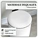 Bidone Immondizia a Pedale da 5L con Coperchio a Chiusura Morbida, in Metallo e PP, 26.5x21x28 cm, Crema - Foto miniatura 2
