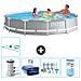 Piscina Fuori Terra - In Giro - 366x76 Cm - Grigio - Include Accessori Coordinati A2073 - Foto miniatura 1