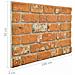 Lusso Casadino -  Pannelli Murali 3d Con Design Mattoni Marrone Chiaro 10 Pz Eps - Foto miniatura 7
