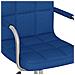 Sedia Da Pranzo Girevole Blu In Tessuto - Foto miniatura 6