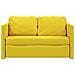 Divano Letto da Terra 2 in 1 Giallo Scuro 122x204x55 cm Velluto - Foto miniatura 5