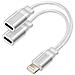 Splitter Audio /carica Lightning 2in1 Nylon, Bianco - Foto miniatura 2