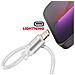 Splitter Audio /carica Lightning 2in1 Nylon, Bianco - Foto miniatura 3