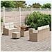 Set Divano da Giardino 8 Pezzi con Cuscini Beige Polirattan Acacia,  Divano da Giardino 2 Posti con Cuscini Beige Polirattan,  Set da Pranzo da Giardino 3 Pezzi con Cuscini Beige Polirattan Acacia - Foto miniatura 3
