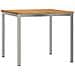 Set da Pranzo da Giardino 5 Pezzi in Legno Massello di Acacia, Tavolo da Pranzo all'aperto 90x90x74.5 cm in Legno Massello di Acacia, Sedie da Giardino impilabili 4 pezzi in Legno Massello di Acacia e Metallo - Foto miniatura 5