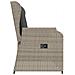 Panchina da giardino con cuscino Grigio chiaro Poly Rattan - Foto miniatura 4