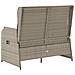 Panchina da giardino con cuscino Grigio chiaro Poly Rattan - Foto miniatura 5