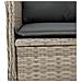 Panchina da giardino con cuscino Grigio chiaro Poly Rattan - Foto miniatura 6