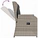 Panchina da giardino con cuscino Grigio chiaro Poly Rattan - Foto miniatura 7