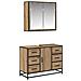 Set di mobili per il bagno con porta 2 pcs rovere artigianale - Foto miniatura 1