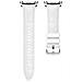 Cinturino In Silicone Con Texture In Pelle Stile Ufficiale Compatibile Con Samsung Watch 8 E Classic White - Foto miniatura 1
