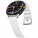 Cinturino In Silicone Con Texture In Pelle Stile Ufficiale Compatibile Con Samsung Watch 8 E Classic White - Foto miniatura 2