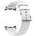 Cinturino In Silicone Con Texture In Pelle Stile Ufficiale Compatibile Con Samsung Watch 8 E Classic White - Foto miniatura 4