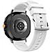 Cinturino In Silicone Con Texture In Pelle Stile Ufficiale Compatibile Con Samsung Watch 8 E Classic White - Foto miniatura 5