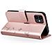 Custodia A Portafoglio Per Iphone 12 / 12 Pro Design Premium Fiori Farfalla, Rosa Champagne - Foto miniatura 2