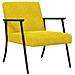 poltrona Giallo 59 x 75 x 78 cm Velluto - Foto miniatura 1