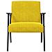 poltrona Giallo 59 x 75 x 78 cm Velluto - Foto miniatura 4