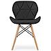Sedia in ecopelle WAKO - Nero moderno x 4 - Foto miniatura 3