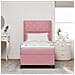 Letto a molle con materasso con led Rosa 90 x 200 cm Velluto - Foto miniatura 4