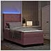 Letto a molle con materasso con led Rosa 90 x 200 cm Velluto - Foto miniatura 5