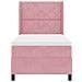 Letto a molle con materasso con led Rosa 90 x 200 cm Velluto - Foto miniatura 8