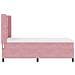 Letto a molle con materasso con led Rosa 90 x 200 cm Velluto - Foto miniatura 9