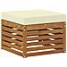 Set divani 6 pcs Naturale e Crema Legno di Acacia Massello - Foto miniatura 4