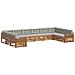 Set divani con cuscino 10 pcs Grigio Naturale e Chiaro - Foto miniatura 1