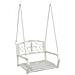 Panchina a Dondolo Acciaio 71,5 x 59 x 55 cm Bianco Antico - Foto miniatura 1