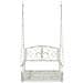 Panchina a Dondolo Acciaio 71,5 x 59 x 55 cm Bianco Antico - Foto miniatura 3
