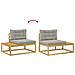 Set di divani da esterno Bianco 230,5 x 83 x 73 cm Poliestere - Foto miniatura 6