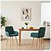 Sedie da pranzo 2 pcs Tessuto Verde Scuro 56,5 x 50 x 87,5 cm - Foto miniatura 2