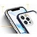 Custodia Trasparente 3in1 Per Iphone 12 Pro Max Con Bordo Blu E Cover In Gel. - Foto miniatura 3