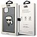 Karl Lagerfeld Klhcp14msapkhg Iphone 14 Plus 6,7 Custodia Argento /argento Saffiano Con Patch Testa Di Karl - Foto miniatura 1