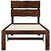 Letto Singolo con Testiera ROSTOCK Marrone Scuro 75 x 190 cm - Foto miniatura 4