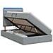 Letto con contenitore LED e materasso Grigio Chiaro - Foto miniatura 1