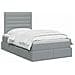Letto con contenitore LED e materasso Grigio Chiaro - Foto miniatura 3