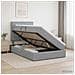 Letto con contenitore LED e materasso Grigio Chiaro - Foto miniatura 4