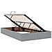 Letto con contenitore LED e materasso Grigio Chiaro - Foto miniatura 7