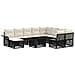 Set Divano da Giardino 11 pz Nero e Bianco Crema polyrattan - Foto miniatura 1