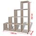 Libreria Scalare / Scaffale Espositore 142 cm Rovere - Foto miniatura 7