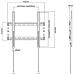 ICA-PLB 59F - Staffa a muro fissa TV LED LCD 32-70'' robusta e pieghevole - Foto miniatura 2