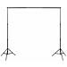 Kit Studio Foto Con 3 Fondali In Cotone Telaio Regolabile 3x6 M - Foto miniatura 2