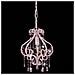 Lampadario Con Perle Rosa Rotondo E14 - Foto miniatura 2