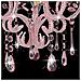 Lampadario Con Perle Rosa Rotondo E14 - Foto miniatura 3