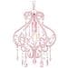 Lampadario Con Perle Rosa Rotondo E14 - Foto miniatura 1