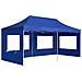 Gazebo Professionale Pieghevole Alluminio con Pareti 6x3 m Blu - Foto miniatura 4