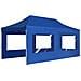 Gazebo Professionale Pieghevole Alluminio con Pareti 6x3 m Blu - Foto miniatura 5
